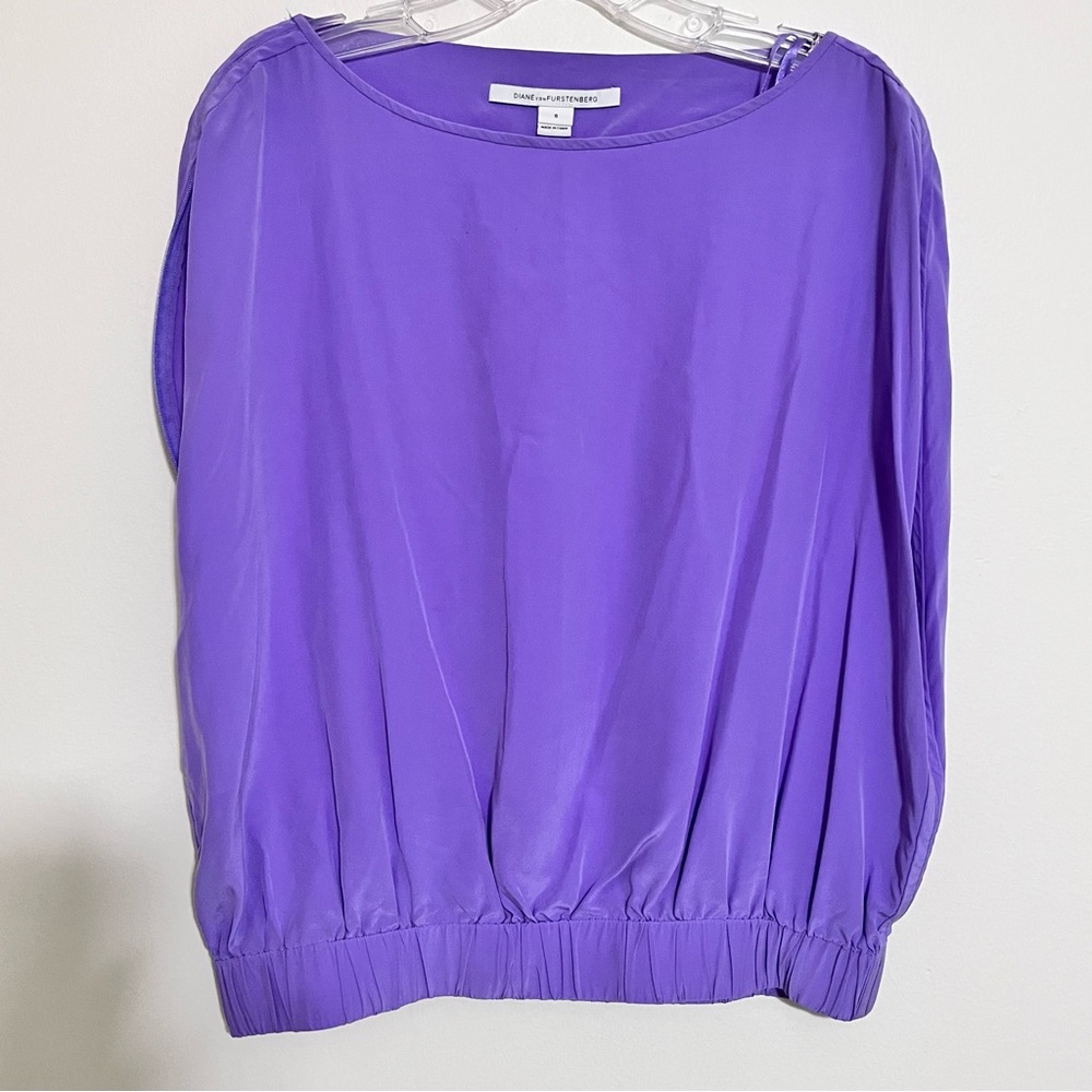 EUC Diane von Furstenberg Tomori Purple Women's Top Size 6